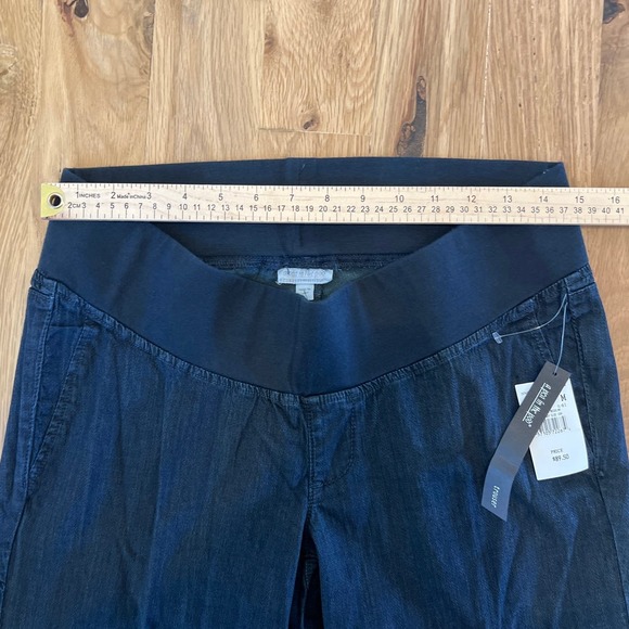 NWT A Pea In The Pod Maternity Redefined Denim Trouser 70's Icon SZ M - Picture 3 of 7